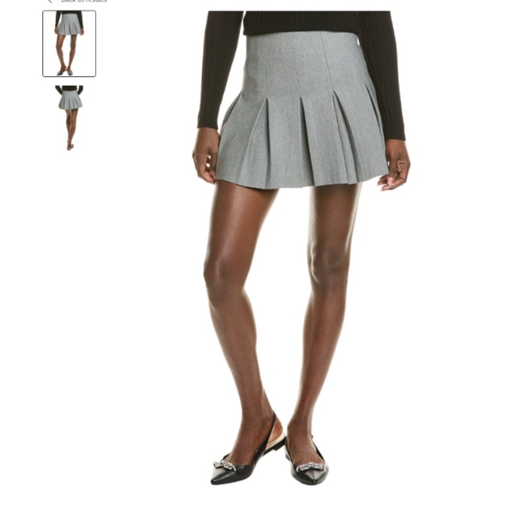 Gray Pleated Women's Skirt